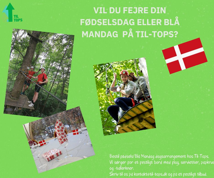 Hold fødselsdag eller Blå Mandag i klatreparken